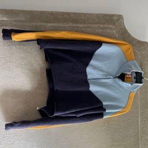 JP MOVEMENT BRAND NEW YELLOW, BABY BLUE, NAVY CROPPED PARTIAL ZIP UP